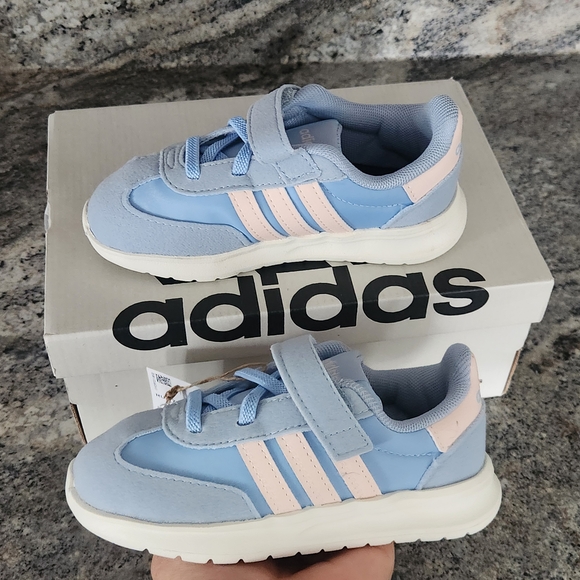 adidas Other - Adidas Kids Sky Blue and Soft Pink Sneakers